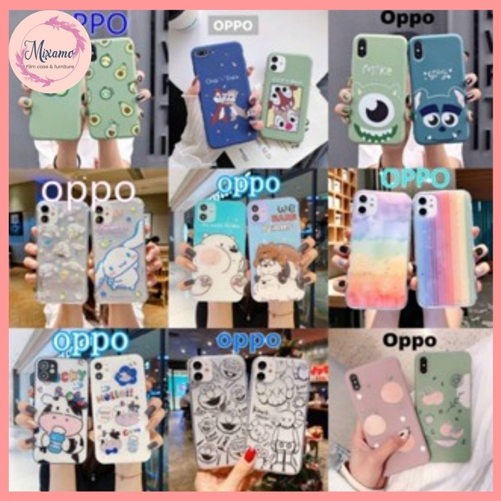 --MXM--เคสสุ่มลาย OPPO TPU นิ่ม งานสกรีน รุ่น F11 A31RENO4 RENO10X F9 A3S F5 R15PRO R17PRO R17 A57 ลายน่ารัก #สุ่มOPPO