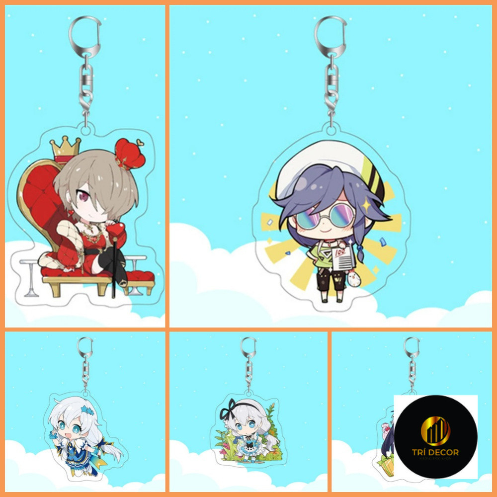 อะนิเมะพวงกุญแจ Honkai Star Rail Herta Herta Himeko Hpt เกมกระเป๋าเป้สะพายหลังอุปกรณ์ตกแต่งกระเป๋า