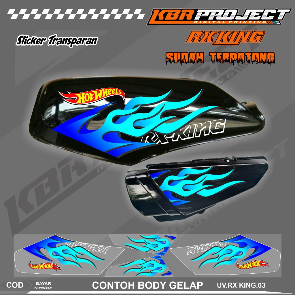 Rx KING FIRE MOTIF STRIPING สติ๊กเกอร์ RX KING ใหม่ COOL PREMIUM MOTORCYCLE FIRE MOTIF