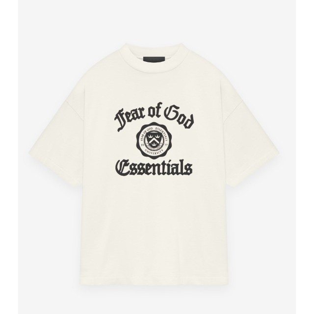 Fear of God เสื้อยืดแขนสั้นคอกลมตัวอักษรแฟชั่นสําหรับผู้ชายและผู้หญิง high street