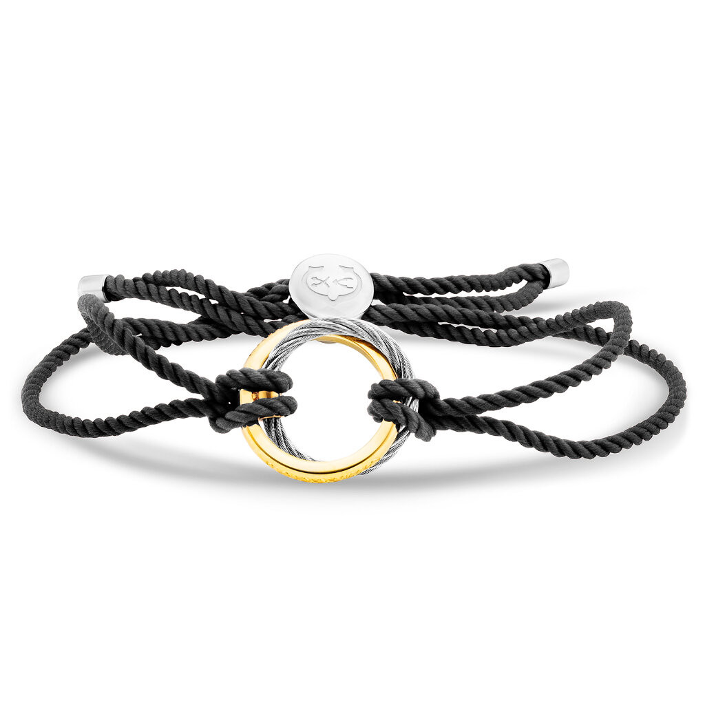 CHARRIOL สร้อยข้อมือ 06-104-1256-4A Bracelet - Steel Yellow PVD - Steel Cable - Marina - Adjustable 