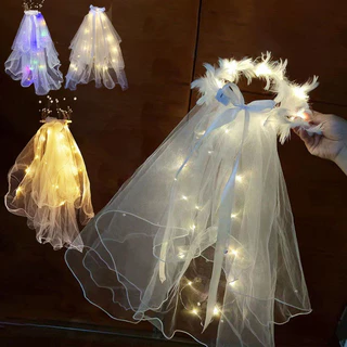 เวลเจ้าสาว ผ้าคลุมผมเจ้าสาว มีหวีสับ หลายแบบ ตรงปก Veil สายสะพาย, ที่คาดผมเจ้าสาว