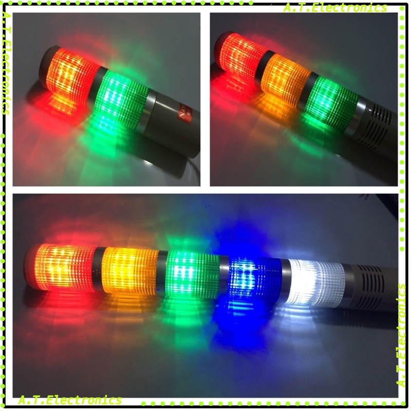 ร้านในไทย ไฟสัญญาณ LED Tower light LTA-205-3T   LTA-205-3TJ 12v 24v 220v ไฟกระพริบ ไฟติดตลอด มีเสียง ส่งของทุกวัน