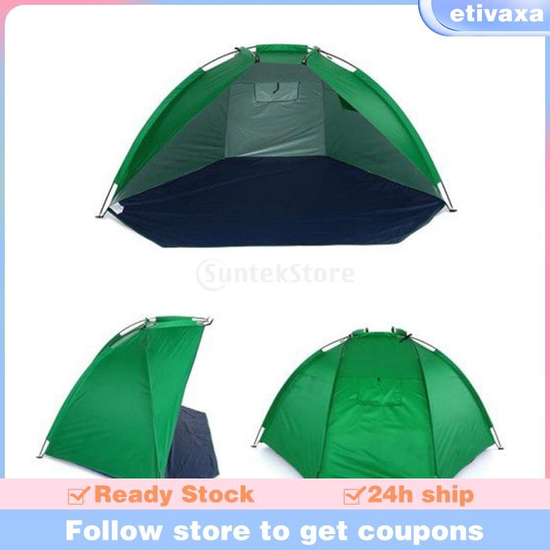 [Etivaxa] เต็นท์ชายหาดแบบพกพาครึ่งเปิด Ultralight Garden Camping ตกปลาปิกนิกต้านทาน