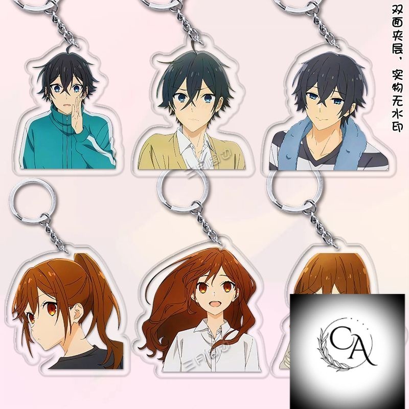Horimiya อะนิเมะพวงกุญแจผู้หญิง Miyamura Izumi Hori Kyoko อะคริลิค Key Chain Man Kawaii