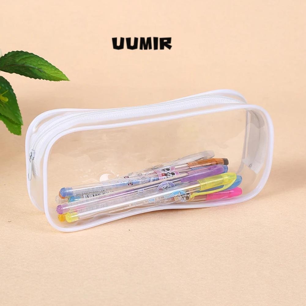 Uumir ดินสอใส, กระเป๋าเครื่องสําอางใส PVC, อุปกรณ์การเรียนความจุขนาดใหญ่อเนกประสงค์กระเป๋าปากกากันน้ําหญิง