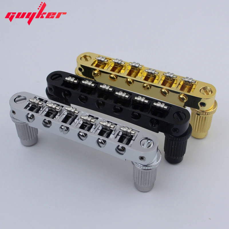 Guyker Tune-O-Matic Roller Saddle Guitar Bridge For LP SG 6 String Guitars Electric Guitar