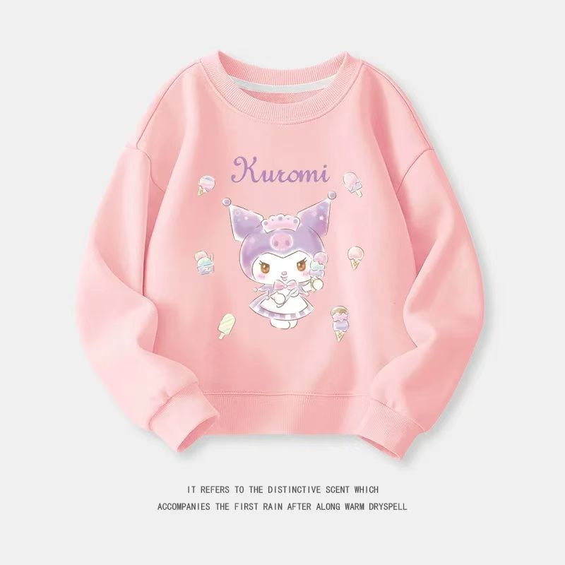 ฤดูใบไม้ร่วงและฤดูหนาวน่ารัก คุโรมิ อะนิเมะพิมพ์สาวเสื้อกันหนาวหลวมขนาดใหญ่เด็กรอบคออเนกประสงค์แขนยาว สูงสุด
