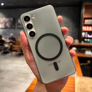 Ultra Thin Frosted PC Hard Case ใช้งานร่วมกับไร้สายชาร์จแม่เหล็กโทรศัพท์ป้องกันกรณีเหมาะสําหรับ Samsung Galaxy A57 A37 A56 A55 A26 A17 A16 S26FE S24FE S25FE