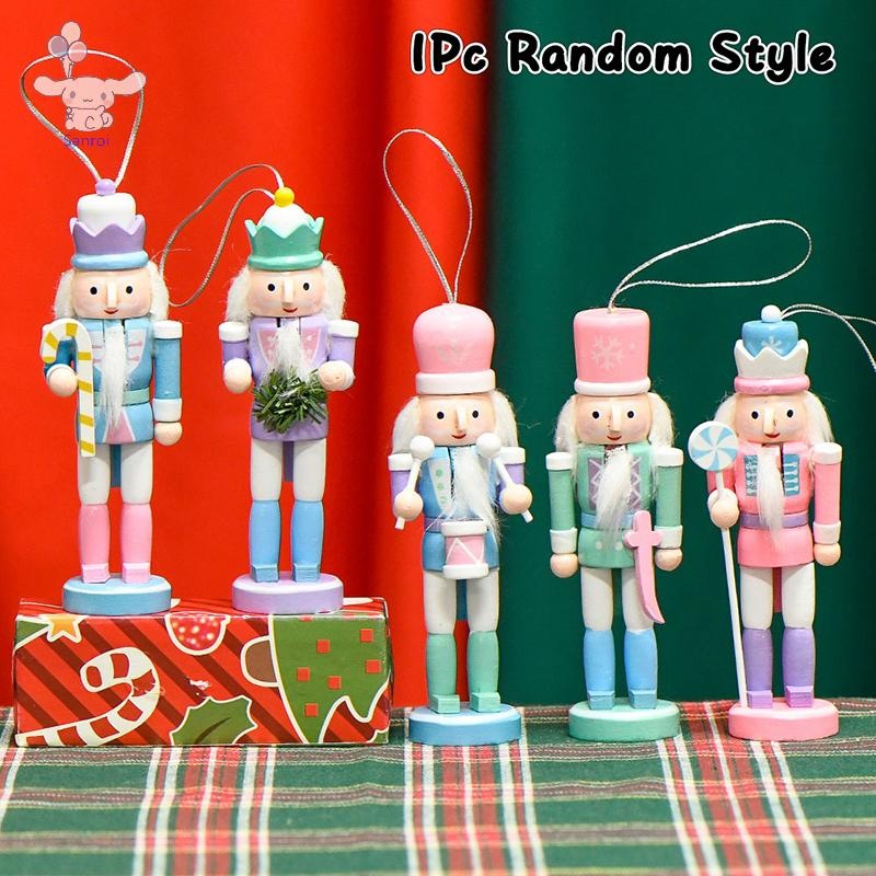 [San] 1 PC 13 ซม.น่ารัก Nutcracker หุ่นเครื่องประดับต้นคริสต์มาสจี้ตกแต่งวอลนัททหาร Band Miniatures งานฝีมือ Xmas ของขวัญปีใหม่ POP