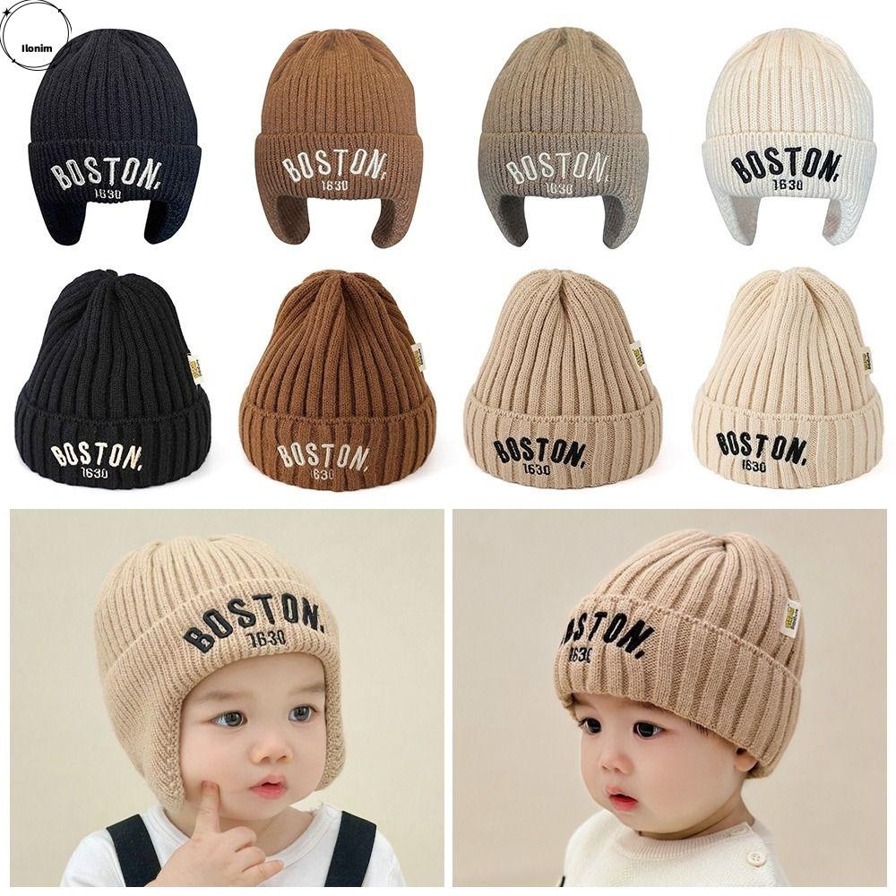 ไอลอนอิม ​​หมวกอุ่นเด็ก, หมวกป้องกันหูขนสัตว์นุ่ม, เด็กฤดูหนาวที่อบอุ่น หมวกไหมพรม ที่รัก