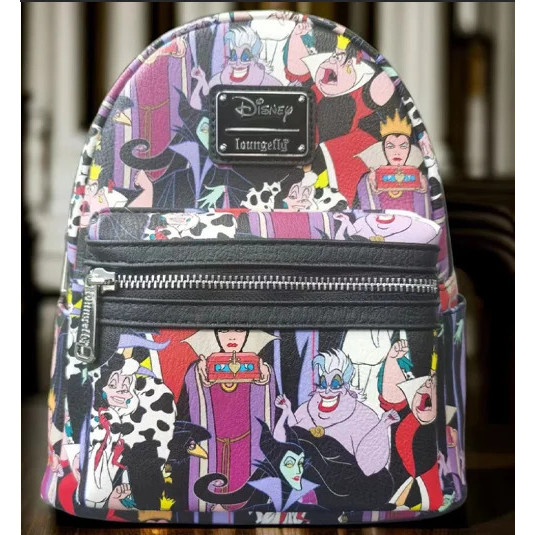 Disneys New Loungefly Hocus Pocus Witch Mini Backpack กระเป๋าเป้ผู้หญิงกระเป๋านักเรียนเครื่องเขียนเก็บของขวัญคริสต์มาส