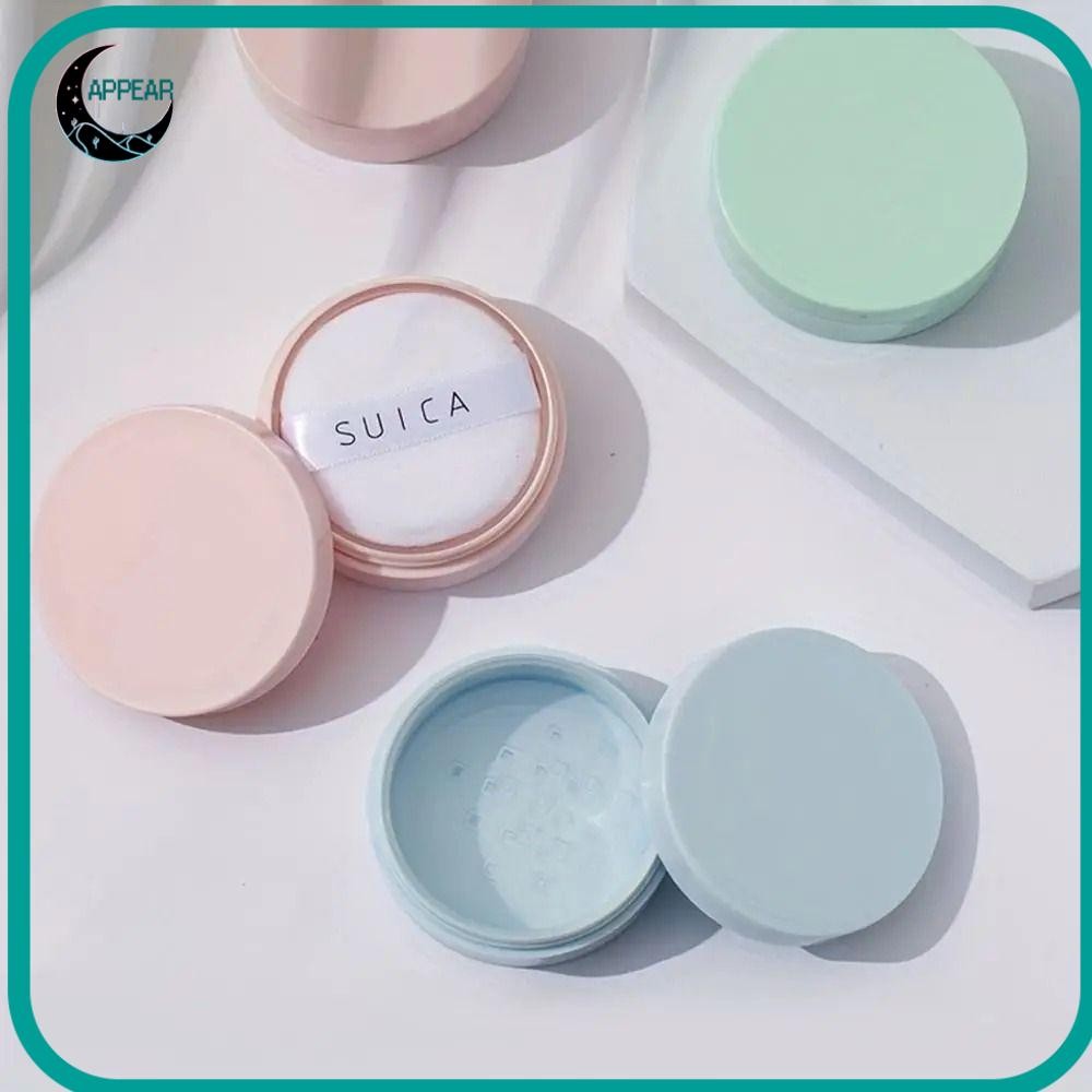 APPEAR 1 ชิ้น ขวดแป้งฝุ่นเปล่า กล่องผงทิ้งฝาสีขาว แป้งพัฟ Subpackage พร้อม Sifter 5g เครื่องสำอางคอนเทนเนอร์