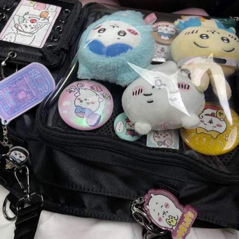 Homehaven กระเป๋าใส Itabag, Clear ความจุขนาดใหญ่ Commute Ita กระเป๋า, แฟชั่นไนลอน Creative DIY ตุ๊กตาไหล่กระเป๋า JK