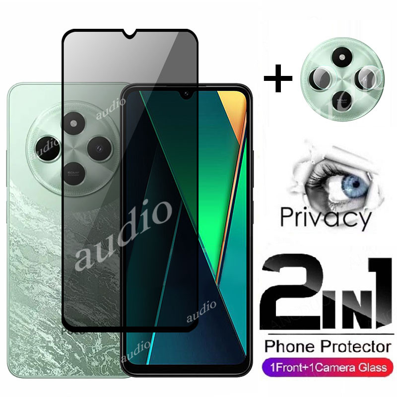 Poco C75 4G 2in1 หน้าจอส่วนตัวพร้อมฟิล์มเลนส์สําหรับ POCO C75 PocoC75 4G 2024 ความเป็นส่วนตัวป้องกัน