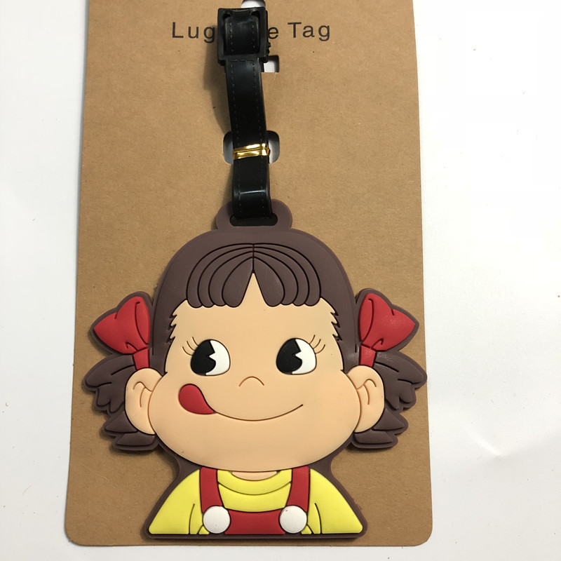 Peko Milky MinnaNoTabo AstroBoy Anpanman อุปกรณ์การเดินทาง PVC แท็กกระเป๋าเดินทางน่ารักการ์ตูน Sanrio keroppi กระเป๋าเดินทางป้ายแบบพกพา