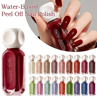 KUDAN 10ml ยาทาเล็บสูตรน้ํา Quick-Drying ลอกได้ยาวนานไม่มีกลิ่นหลายสี