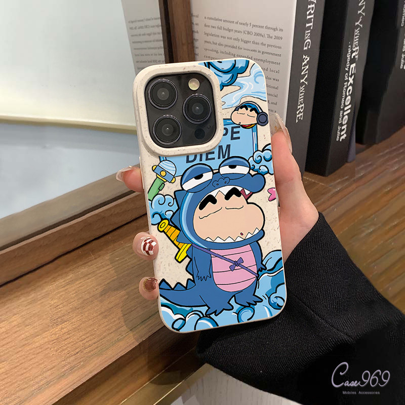 เคส Redmi 9C NFC 9T 9A 10A A1 10 10C 13C 12 12C Note 8 11 12 13Pro POCO C55 M3 M6 X5 X6 ไดโนเสาร์น่ารักเคส ชินจัง