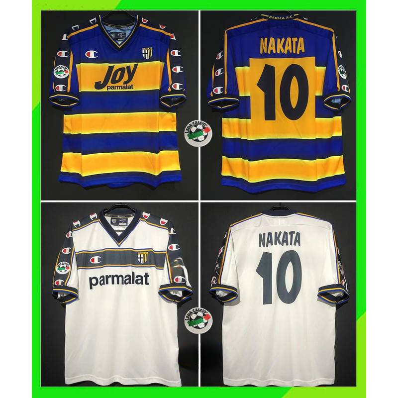"Retro" 01-02 Parma home game 02-03 Parma away game เวอร์ชั่นไทย คุณภาพสูง NAKATA #10 อ่า.