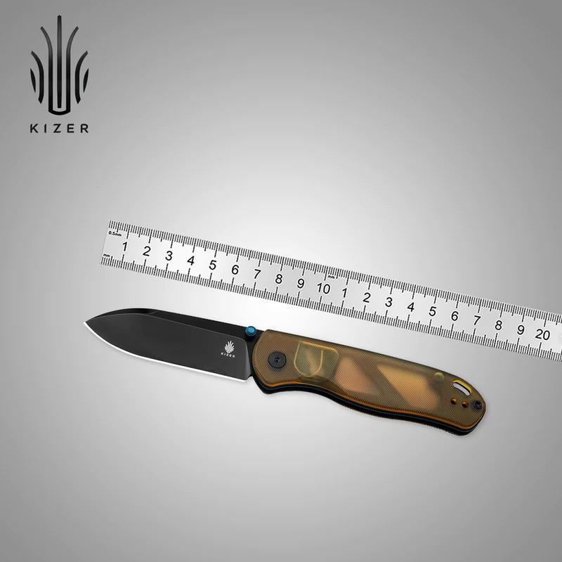 Kizer Pocket Knife V3619A1/V3619A2 Drop Bear 2024 New Acrylic/PEI Handle with NitroV Steel Blade Fol