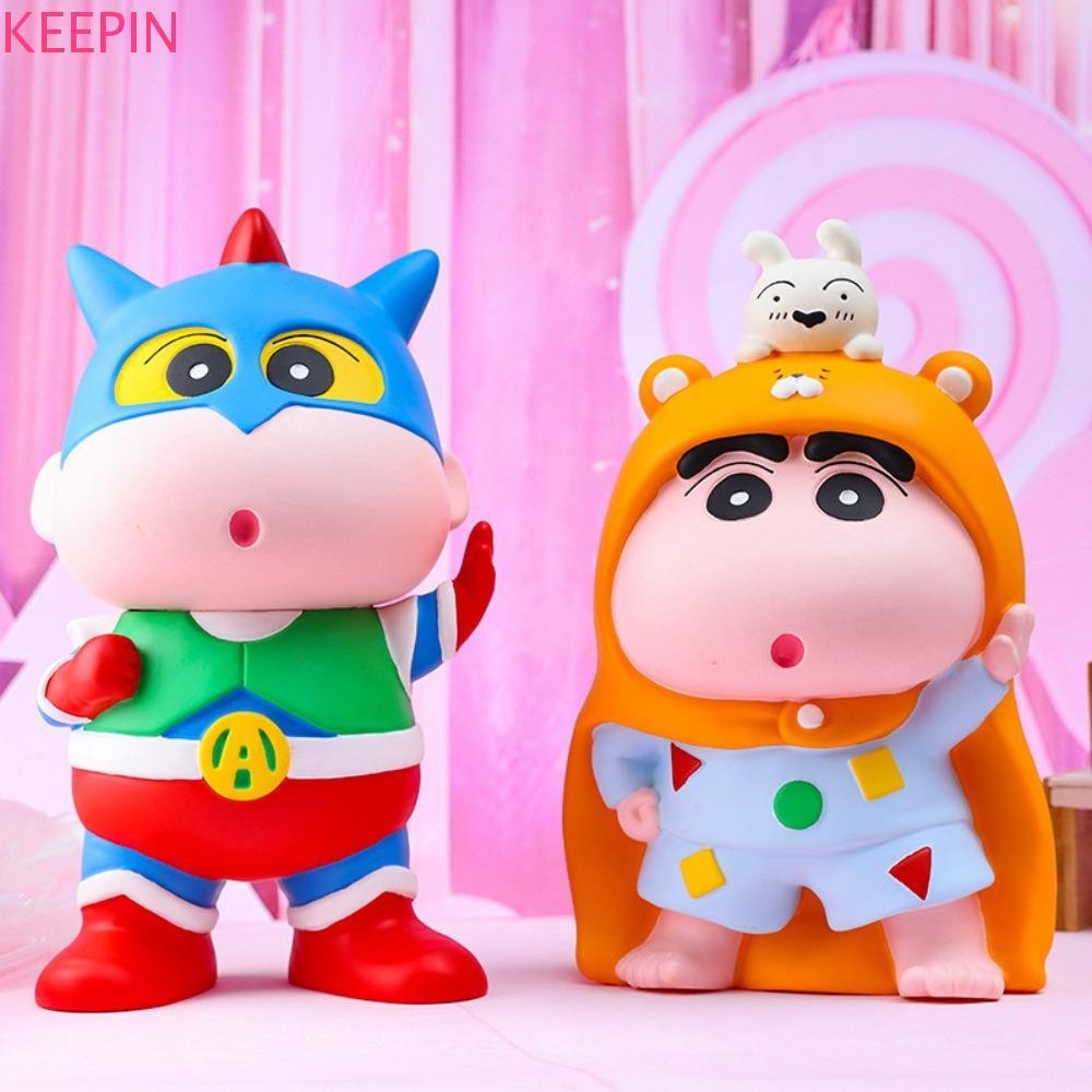 Keepin กระปุกออมสินเครยอนชินจัง, ถังออมทรัพย์ Superman Crayon Shin Chan กล่องเงิน, เสื้อคลุมสะสมตกแต่งขนาดใหญ่ Crayon Shin Chan เด็กกล่องเก็บเหรียญเงินสด
