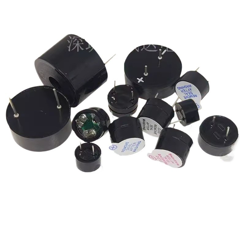 5V Active Passive Buzzer 9V สัญญาณเตือนแม่เหล็กไฟฟ้า Universal สัญญาณเสียงลําโพง Flasher 3V12V24V SFM20-I 6V-24V 9 * 4 12 * 8.5 16R 42R Passive