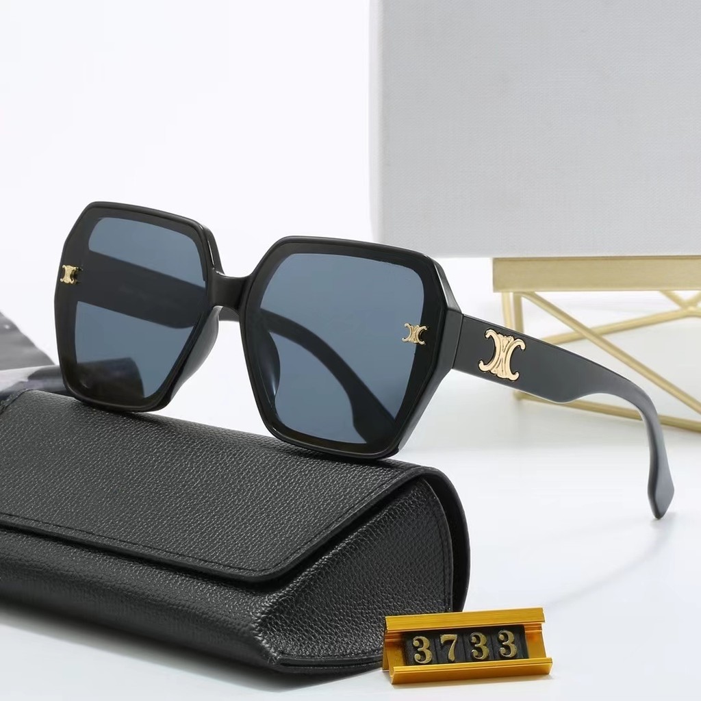 Celine3034 Square Frame แว่นตากันแดดผู้หญิงแฟชั่น High-End แว่นกันแดดแฟชั่น