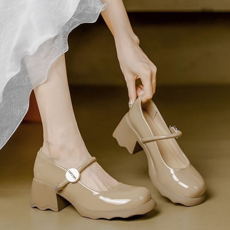 แมรี่เจน กันลื่น Mary Jane Breathable Mary Jane สวมใส่ด้านนอกแฟชั่นนักเรียน Soft Sole