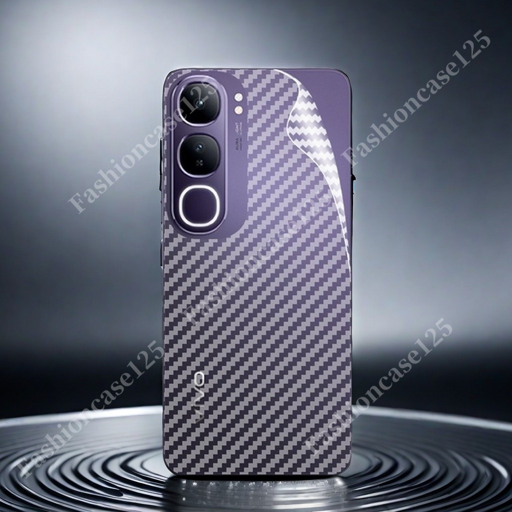 Vivo Y200 5G 2024 กลับฟิล์มคาร์บอนไฟเบอร์สําหรับ Vivo Y200 VivoY200 Y200 200 5G 2024 ฟิล์มนุ่มป้องกั