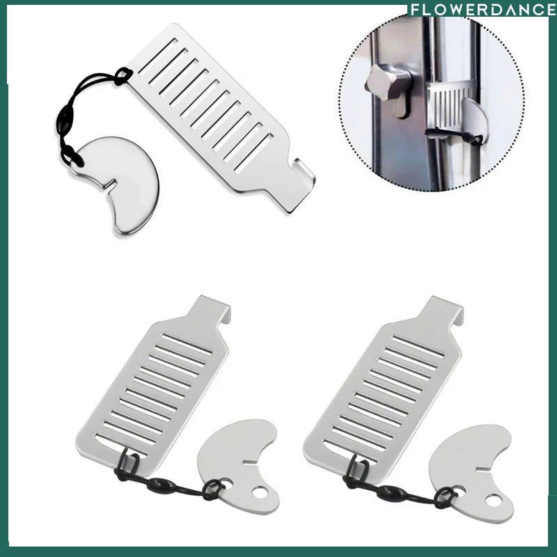 ที่ล็อคประตูแบบไม่ต้องเจาะสแตนเลส ที่ล็อคประตูกันขโมย ที่ล็อคประตูแบบพกพา ที่ล็อคประตูสำหรับโรงแรม โมเทล หอพัก ดอกไม้