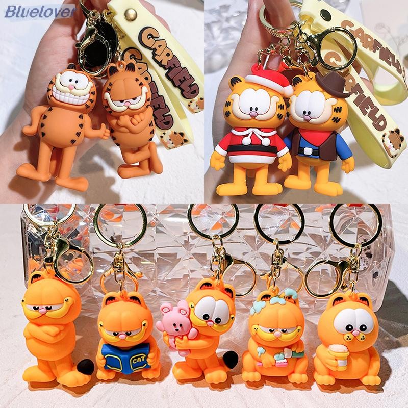 Bluelover การ์ตูนอะนิเมะ Kawaii Garfield Cat พวงกุญแจจี้พวงกุญแจรถกระเป๋าโทรศัพท์เครื่องประดับเครื่องประดับเด็กผู้ใหญ่ของขวัญวันเกิดใหม่