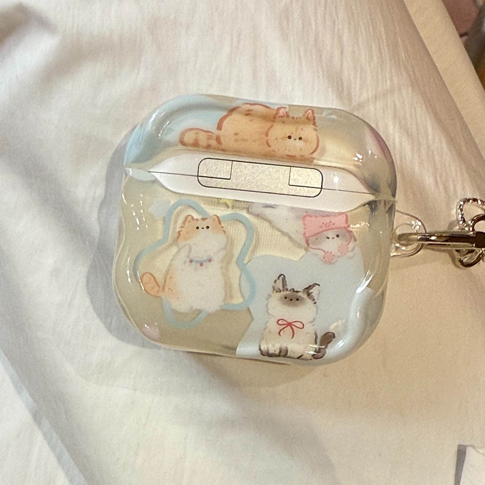 เคสหูฟังการ์ตูนสําหรับ apple airpods4 anc แมวน่ารักเปลือกหยักสําหรับ airpods 1 2 3 pro pro2 จี้ชุดหูฟังบลูทูธไร้สาย ราคา ถูกที่สุด ดีลบีเคเค แกลเลอรีภาพที่ 5