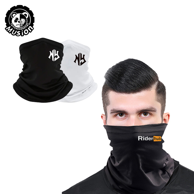 Musion Balaclava Mask สําหรับผู้ชายและผู้หญิง Ice Silk Half Face Mask Elastic Magic Bandana แถบคาดศีรษะ UV Protection หน้ากากเหงื่อ Breathable