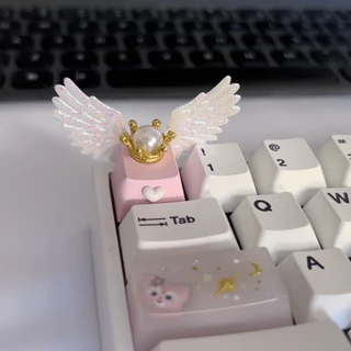 ปุ่มกดปีกนางฟ้าที่สวยงามสําหรับคีย์บอร์ดเชิงกลแกนข้ามเชอร์รี่ OEM ปุ่มกดนางฟ้า