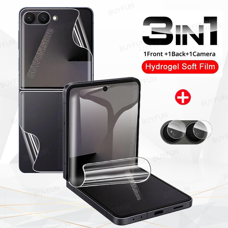 3in1 For Samsung Galaxy Z Flip 7 5G ZFlip7 zFlip Flip7 Screen Protector Soft Hydrogel film Protectiv