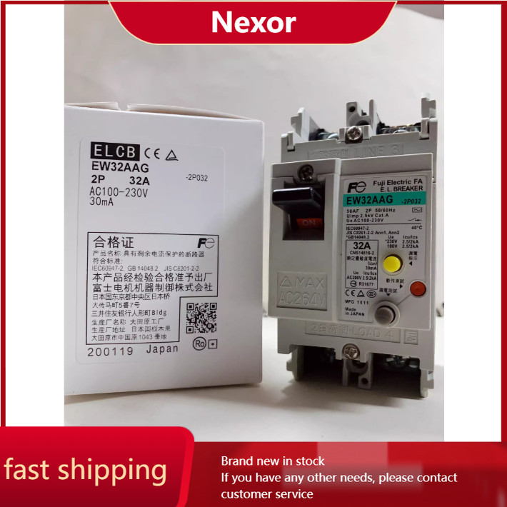 Nexor Fuji เบรกเกอร์ป้องกันการรั่วไหล EW32AAG EW50AAG EW100AAG 2P 3P