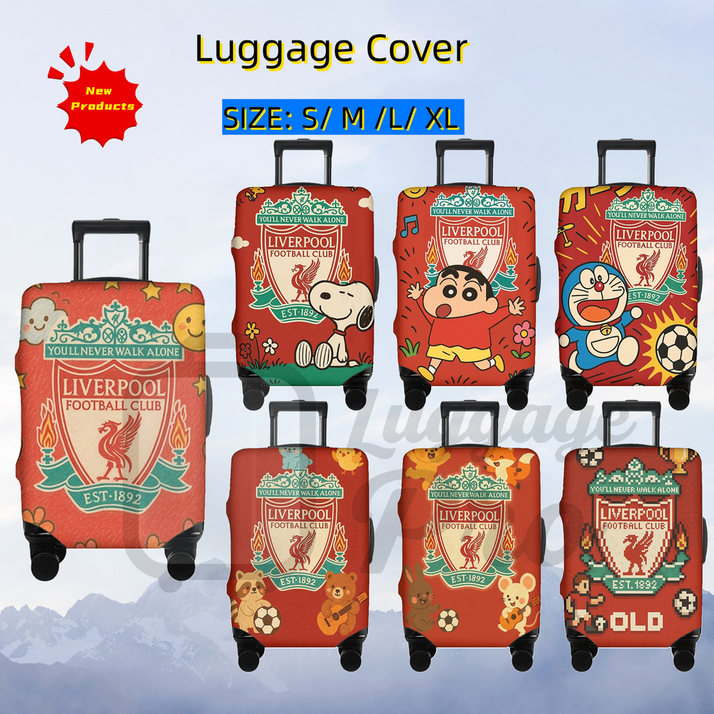 LIVER POOL ผ้าคลุมกระเป๋าเดินทางล้างทําความสะอาดได้ผ้าคลุมกระเป๋าเดินทางป้องกันรอยขีดข่วนเหมาะกับกระ