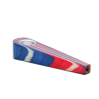 1 Pcs Rainbow/Brown 420 Mini Wood Pipe