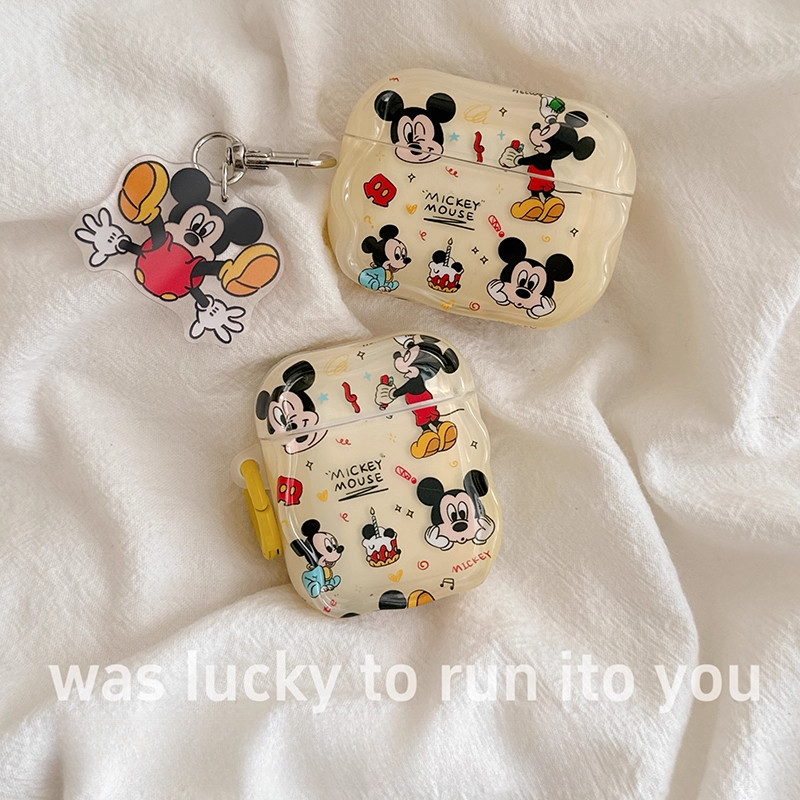 AirPods 4 Case เค้กน่ารัก Mickey เคสหูฟัง AirPods Pro2 หูฟังบลูทูธฝาครอบป้องกัน AirPods 1/2/3