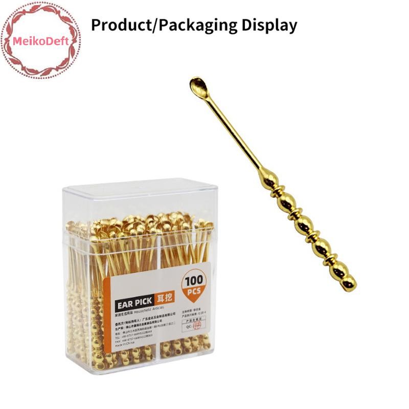 MeikoDeft สแตนเลสรอบหูช้อน Retro แบบพกพาเครื่องมือทําความสะอาดหู Ear Pick Ear Wax Remover Curette ทําความสะอาด TH