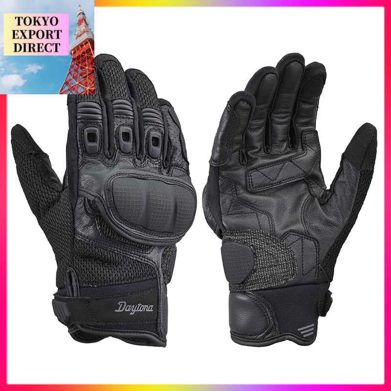 Daytona DG-008 Summer Riding Gloves: Genuine Goat Leather, Hard Protector, Smartphone Compatible, Co