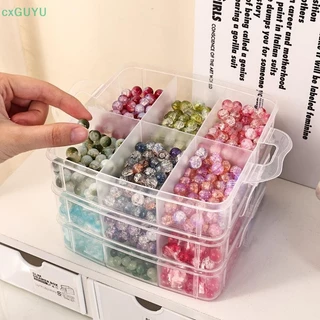 [cxGUYU] 1/2/3/4 ชั้นโปร่งใสปรับ Stackablepartment Slot กล่องเก็บพลาสติกสําหรับจัดระเบียบของเล่นเครื่องประดับอุปกรณ์เสริม PRTA