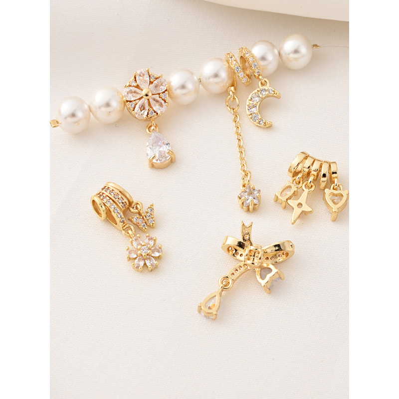 จี้ 14K โบว์ diy พู่