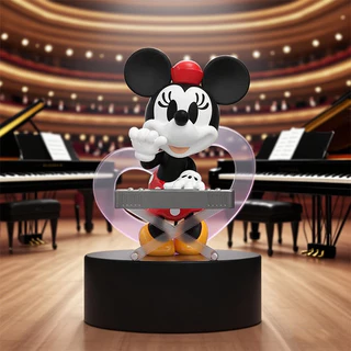6 ชิ้น/เซ็ต 9.5 ซม.การ์ตูนอะนิเมะเพลง Party แซ็กโซโฟน Donald Duck Jazz กลองชุด Goofy รุ่น Q PVC ตัวเลขการกระทําตุ๊กตาของเล่น