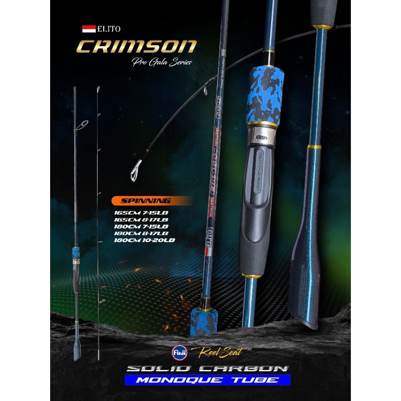 Elito CRIMSON SPINNING Solid Carbon Monoque Reel Seat FUJI P 180/165