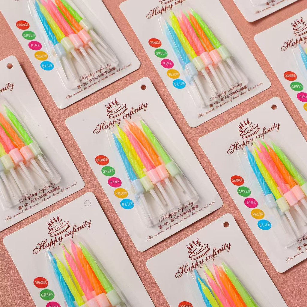 เทียนวันเกิด เทียนสีๆ Happy Birthday  (ราคาถูก/พร้อมส่งจากกทม.) - รูปที่ 7