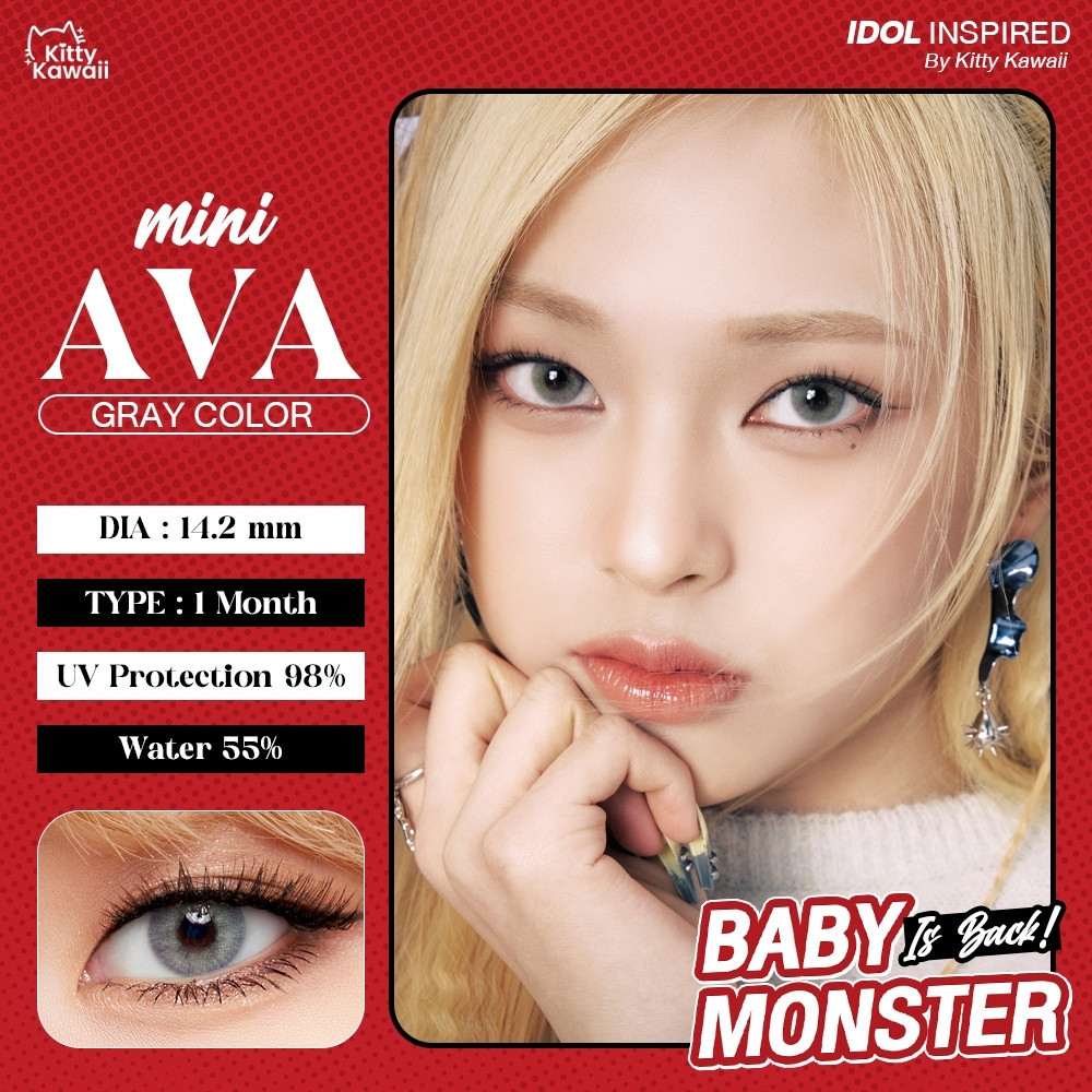 คอนแทคเลนส์ รุ่น Mini Ava แบรนด์ Kittykawaii💧ค่าอมน้ำ55%