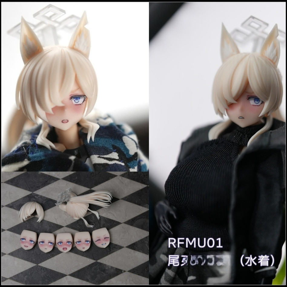 SH STUDIO 1/12 RFMU01 อัพเกรด GK อะไหล่ Blue Archive OGATA KANNA MD ทรงผม Eye decal (ไม่รวมชุด)