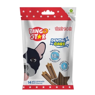 Bingo Star Dental Care ขนมขัดฟัน โปรตีนสูง 18% สุนัขพันธุ์เล็ก สุนัขธุ์กลาง-ใหญ่ 240 - 520 กรัม