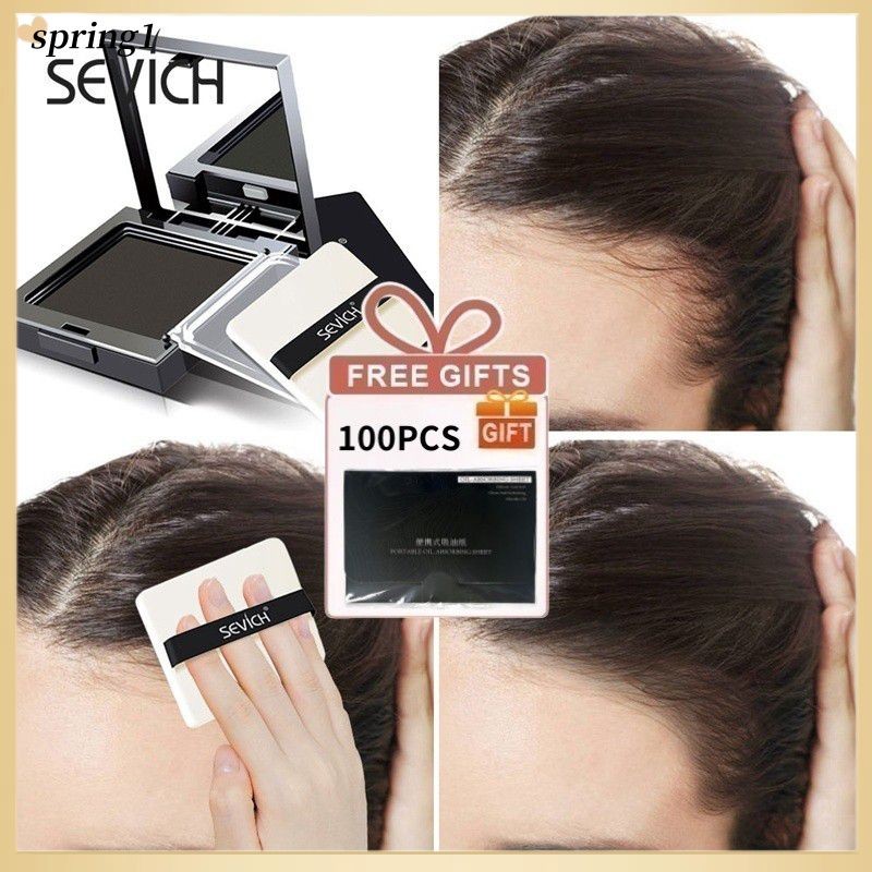 ✨ 【ของขวัญฟรี】SEVICH Switch Hairline Powder Hair Shade Powder Waterproof Hairline Powder (SPRING)